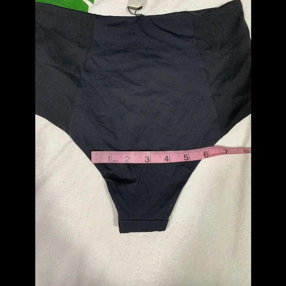 NWT $99‎ L Space Jackie High Waist Bitsy Cut Bikini Bottoms Black [ Small ]